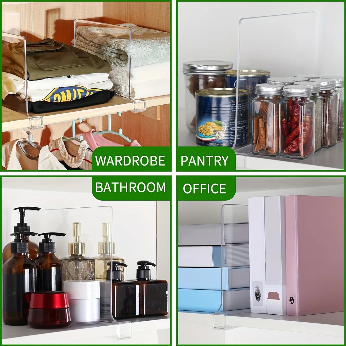 Closet Wardrobe Shelf Dividers Space-saving
