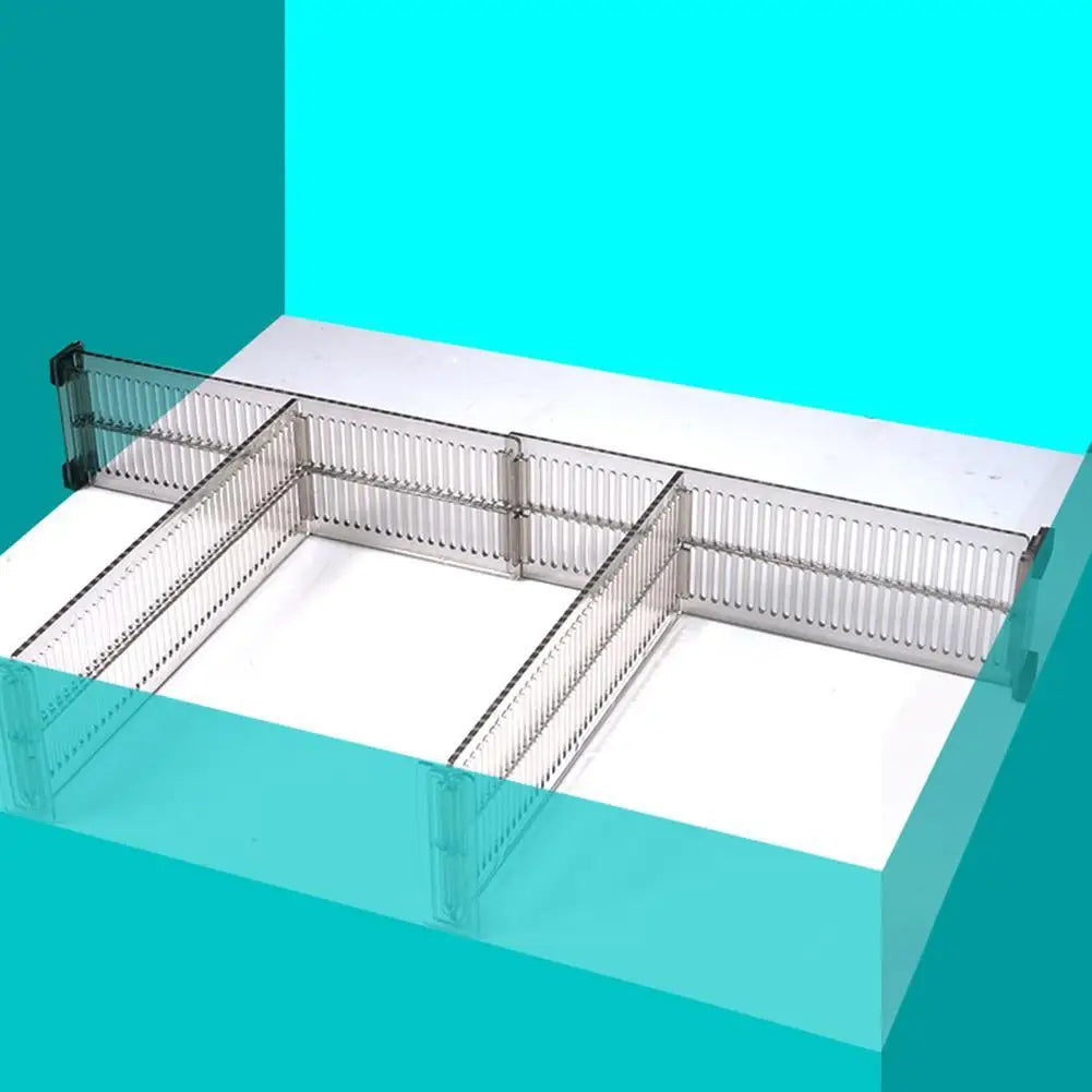 2Pcs Clear Drawer Dividers Organizers Adjustable // Cabinet Closet Storage
