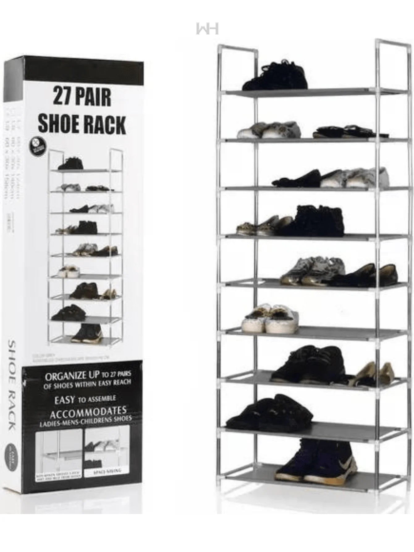 9 tier shoe rack, room organization, space saving