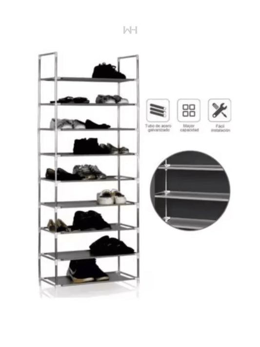 9 tier shoe rack, room organization, space saving