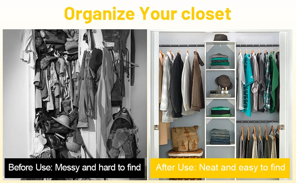 Closet Rod//  Adjustable Closet Rods for Hanging Clothes