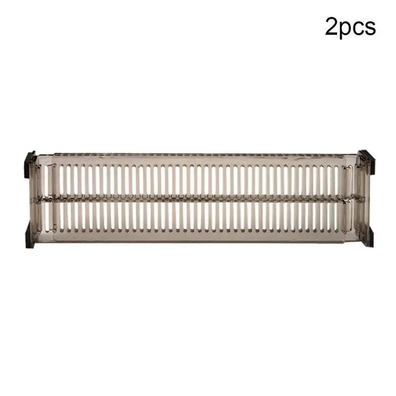 2Pcs Clear Drawer Dividers Organizers Adjustable // Cabinet Closet Storage