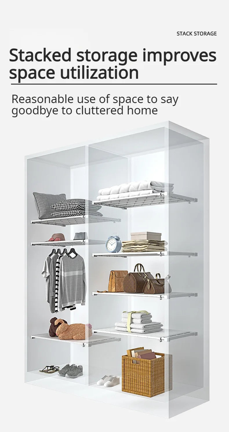 Adjustable Closet Organizer Extendable