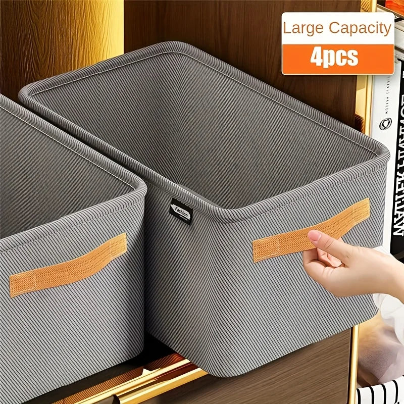 4pcs Clothes Organizer Trousers Clothes Storage Box