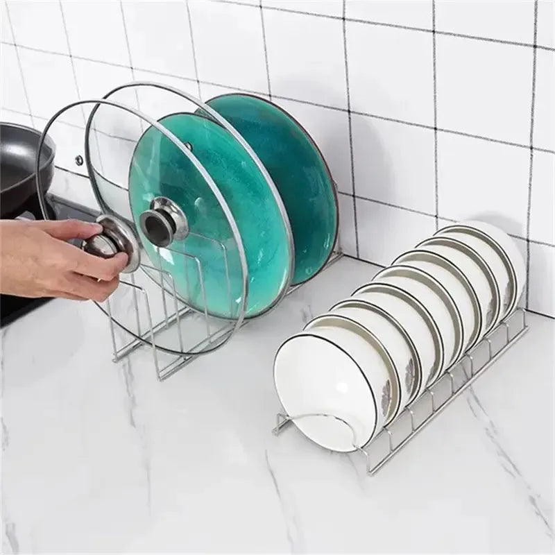 Kitchen Bowl Dish Organizer Stainless Steel