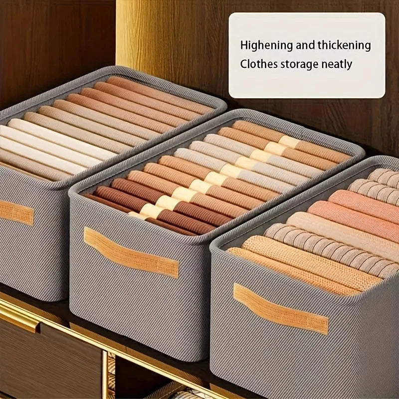 4pcs Clothes Organizer Trousers Clothes Storage Box