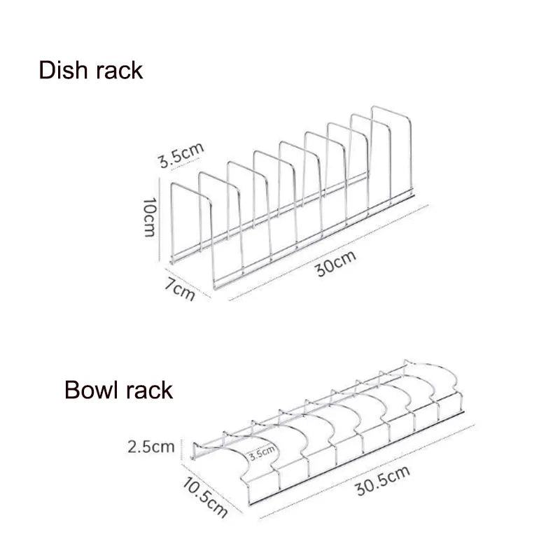 Kitchen Bowl Dish Organizer Stainless Steel