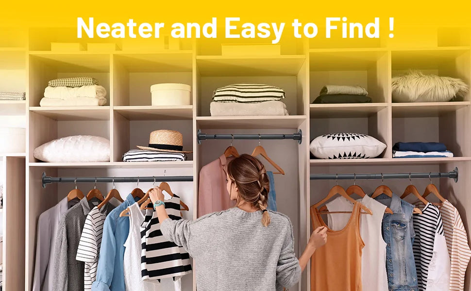 Closet Rod//  Adjustable Closet Rods for Hanging Clothes