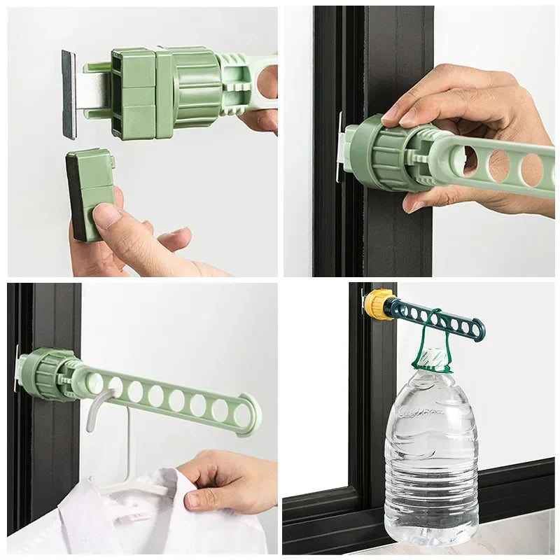 Space Saving Closet Organizer // Window Frame Multifunction Clothes Hanger