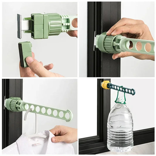 Space Saving Closet Organizer // Window Frame Multifunction Clothes Hanger