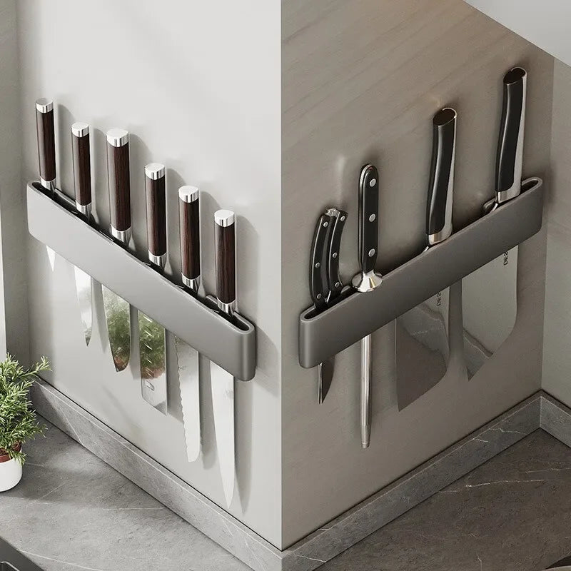 Kitchen Knife Organizer Wall // Mounted Multifunctional Kitchen Knife Storage Rack
