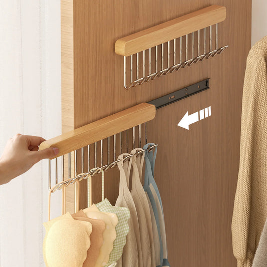 Clothes Hanger Bar for Closet // Pull Out Hook Rack Wardrobe Sliding Rack