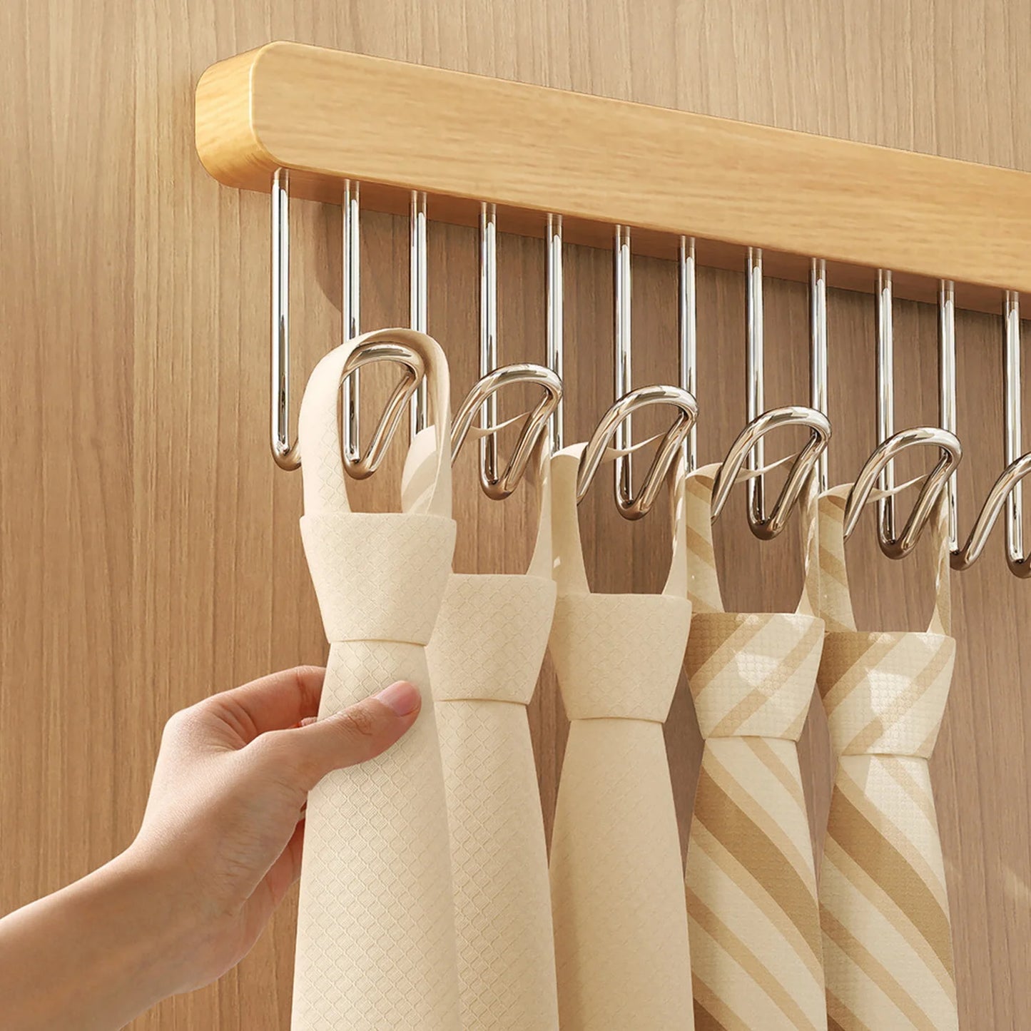 Clothes Hanger Bar for Closet // Pull Out Hook Rack Wardrobe Sliding Rack