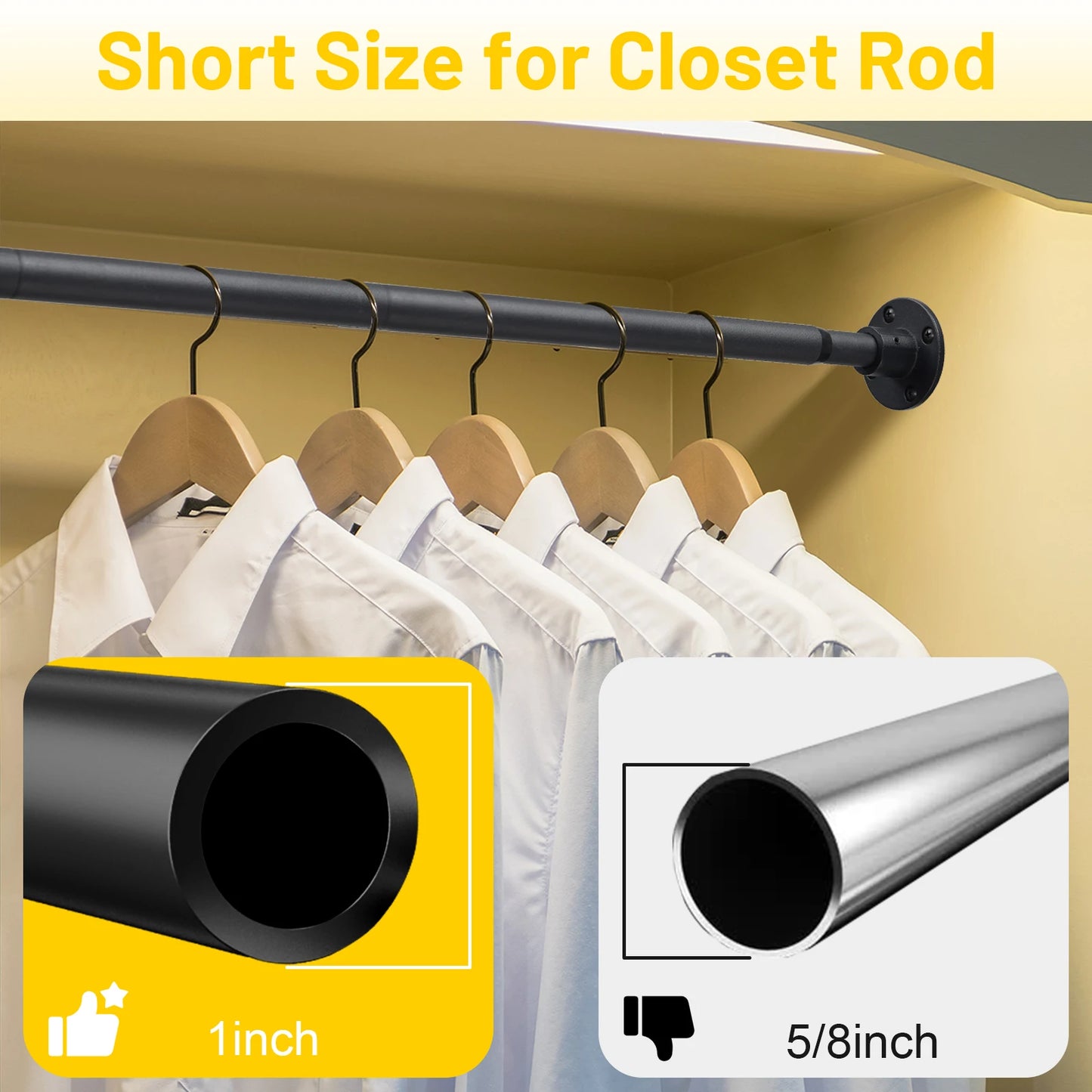 Closet Rod//  Adjustable Closet Rods for Hanging Clothes