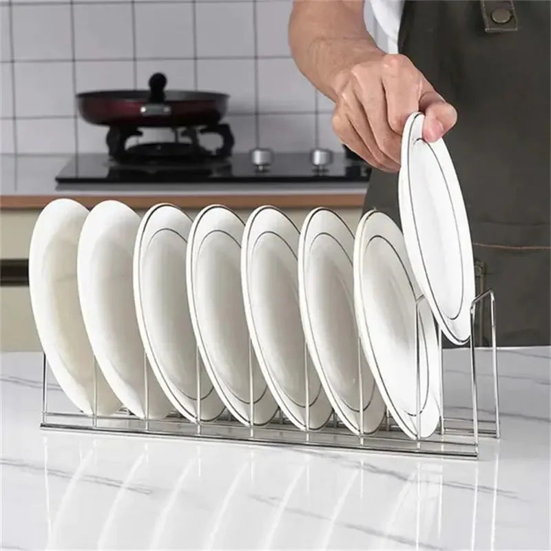 Kitchen Bowl Dish Organizer Stainless Steel