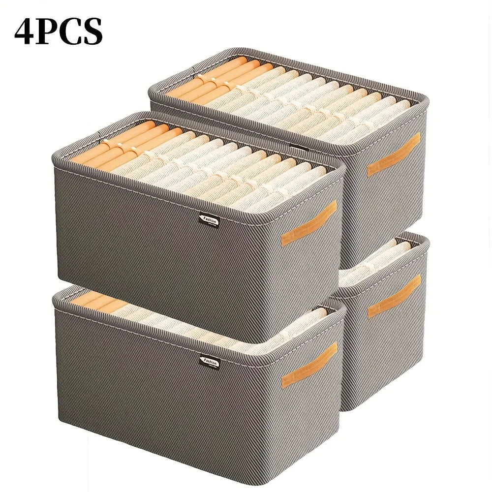 4pcs Clothes Organizer Trousers Clothes Storage Box