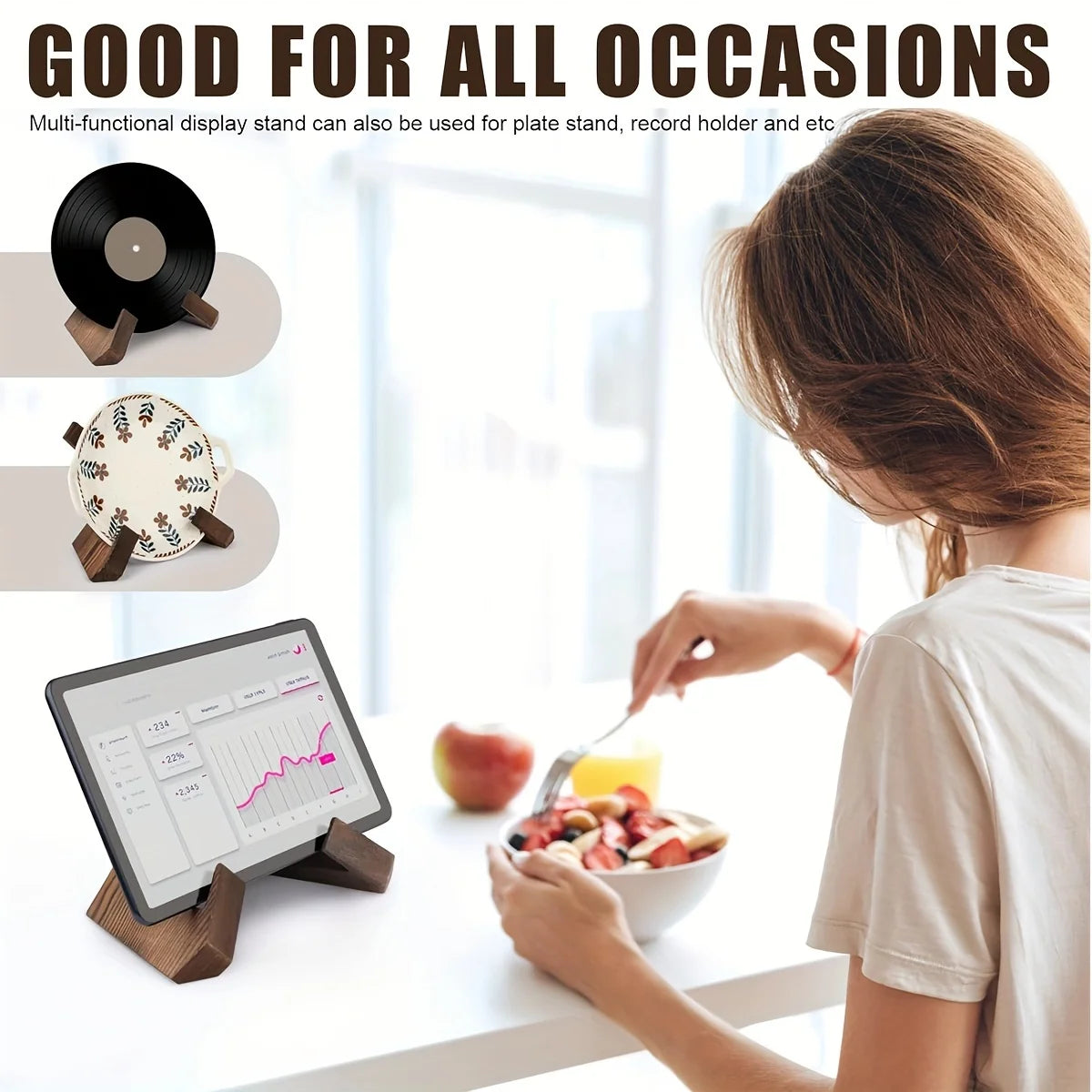 Kitchen Counter Cookbook Bookshelf//  Wooden Cooking Bookshelf