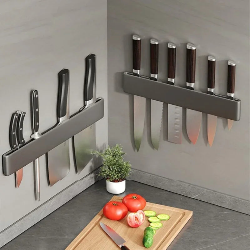 Kitchen Knife Organizer Wall // Mounted Multifunctional Kitchen Knife Storage Rack