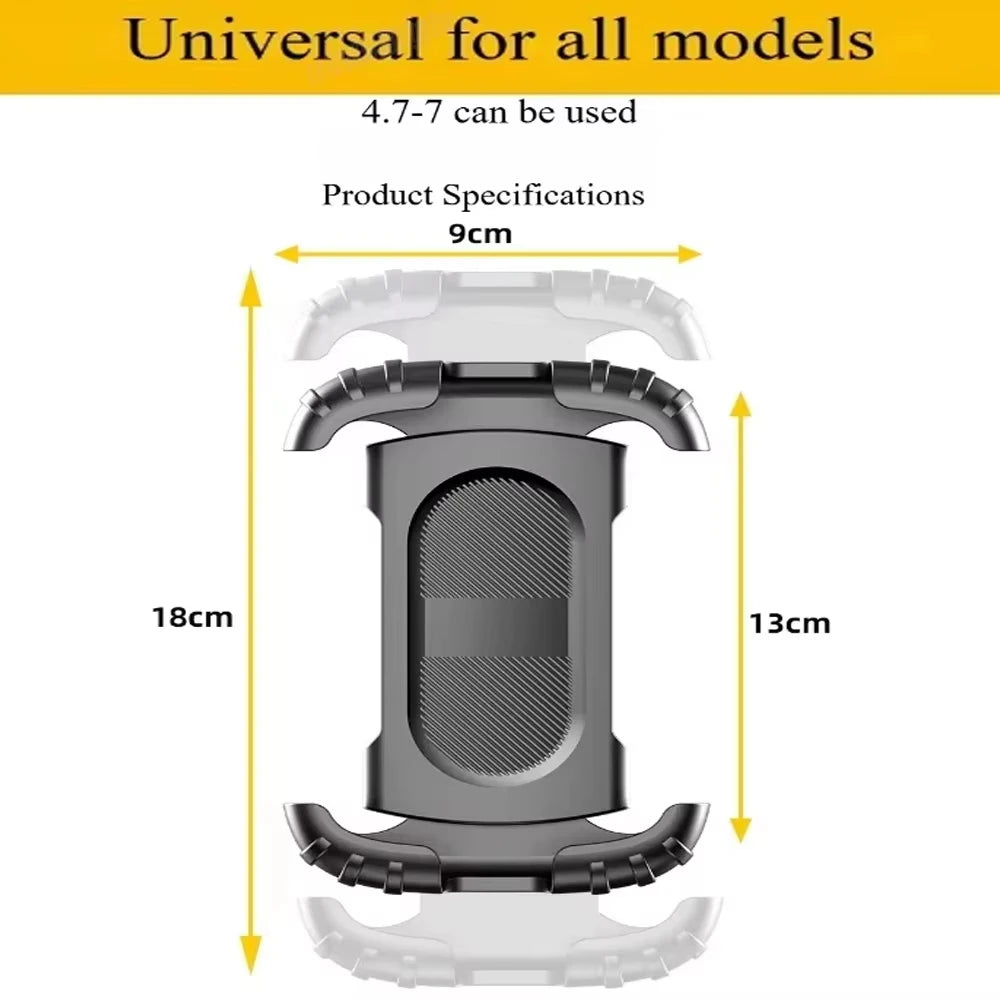 Motorcycle, mountain bike, road bike, stable and adjustable 360° rotatable universal mobile phone stand