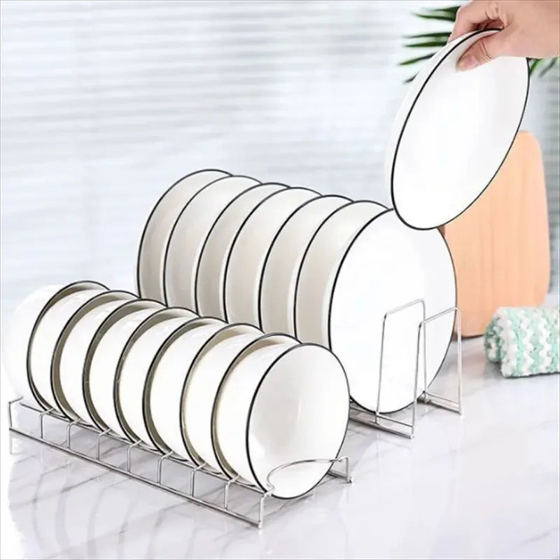Kitchen Bowl Dish Organizer Stainless Steel