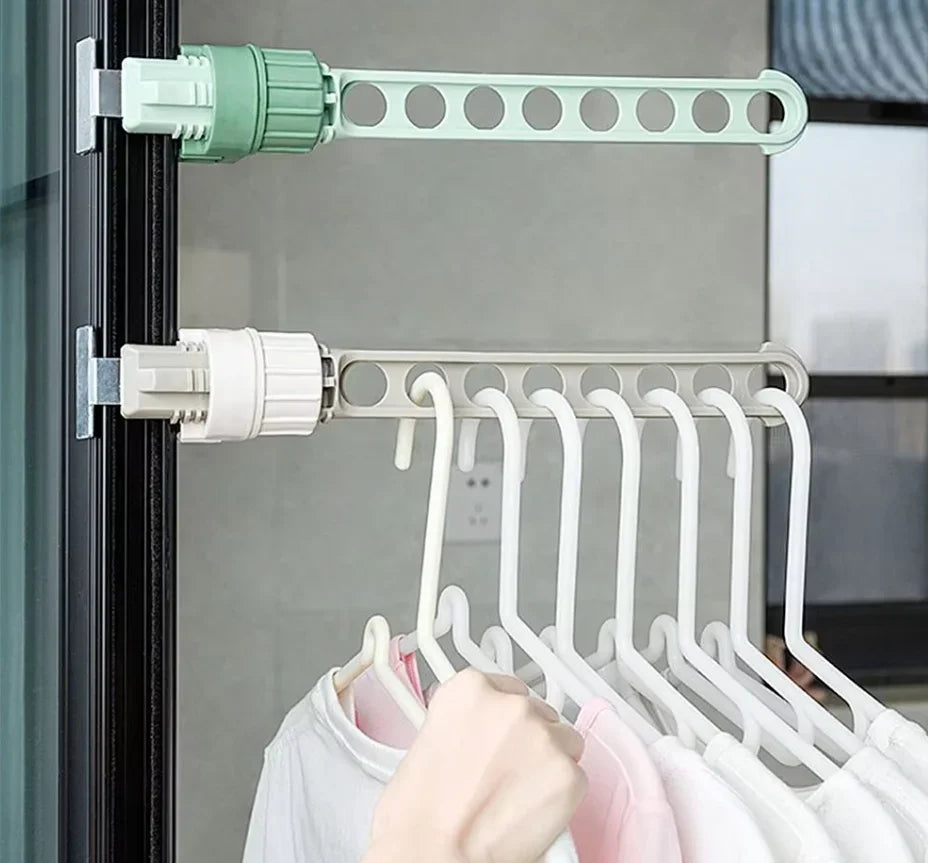 Space Saving Closet Organizer // Window Frame Multifunction Clothes Hanger