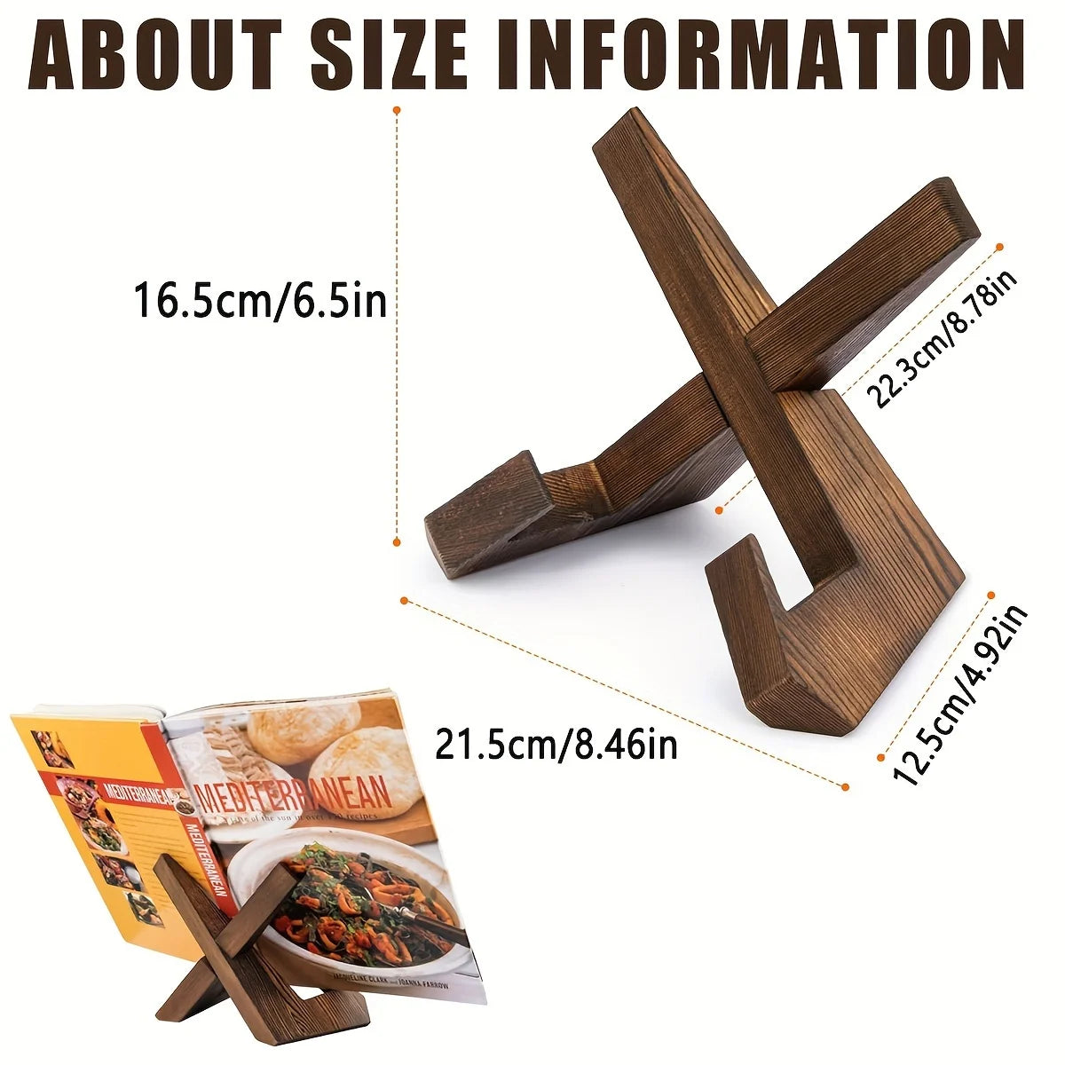 Kitchen Counter Cookbook Bookshelf//  Wooden Cooking Bookshelf
