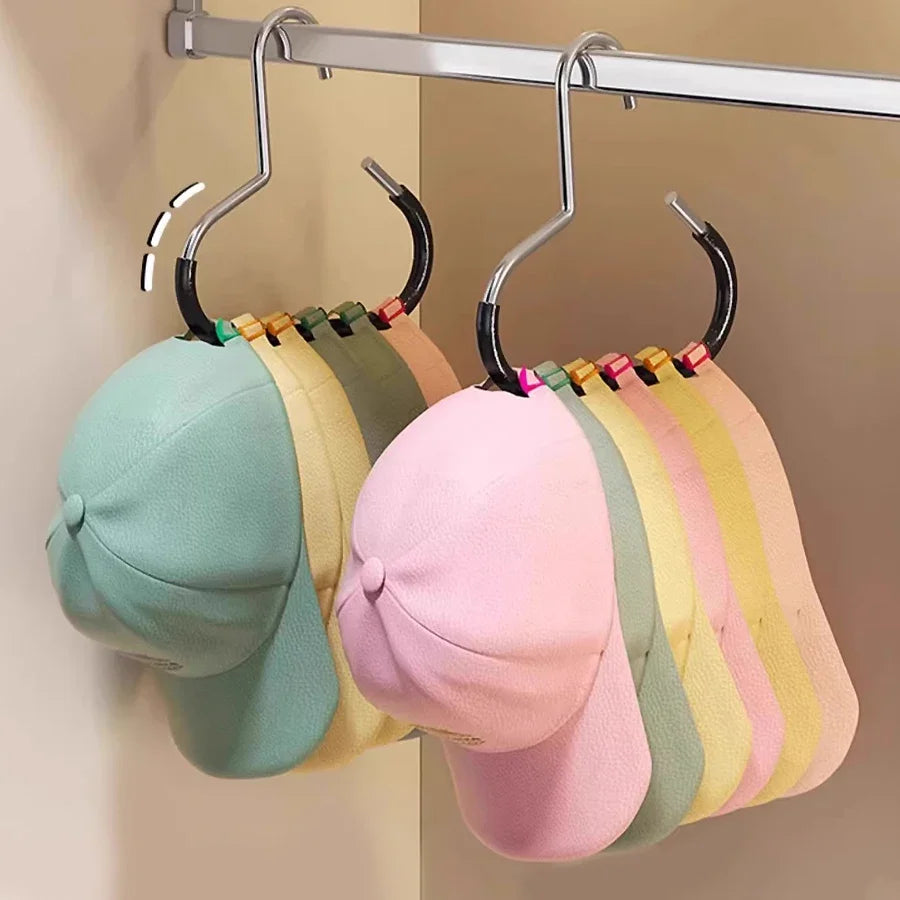Hook Rack Storage for Hats Caps Ties Scarves & Bags//  Ideal Closet Accessory