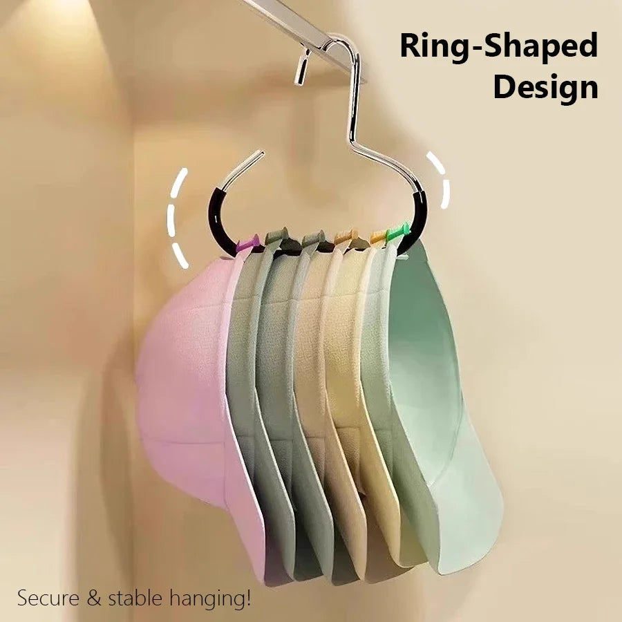 Hook Rack Storage for Hats Caps Ties Scarves & Bags//  Ideal Closet Accessory