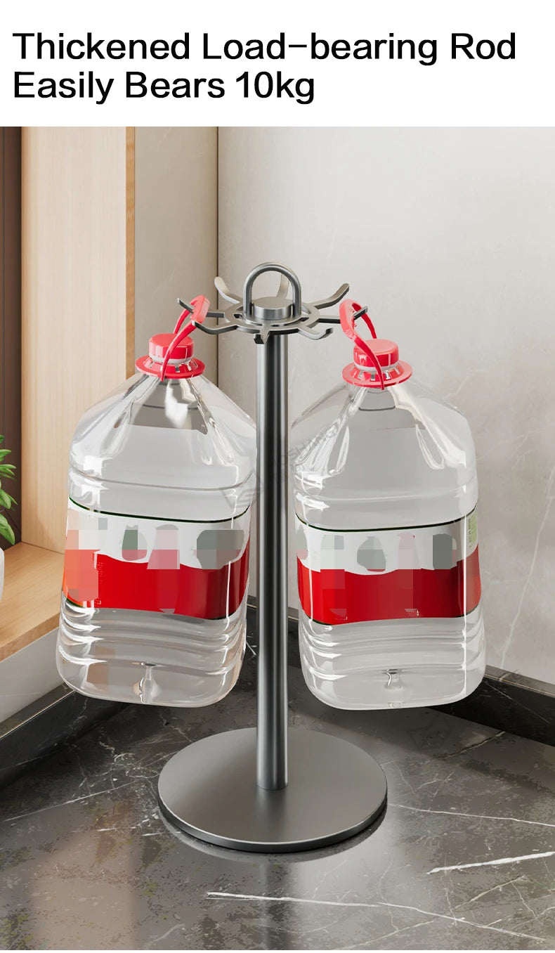 Kitchen Utensil Stand: Rotating Storage Hanger with 8 Hooks