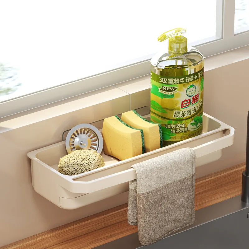 Kitchen Sink Organizer Drain Rack Self-draining