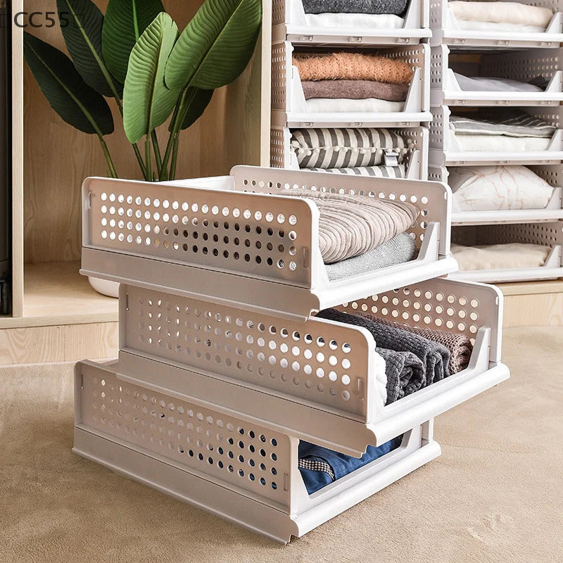 Clothes Storage Drawer High-capacity Foldable Plastic