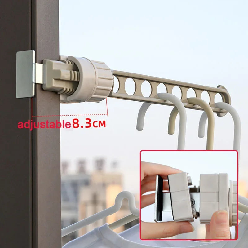 Space Saving Closet Organizer // Window Frame Multifunction Clothes Hanger