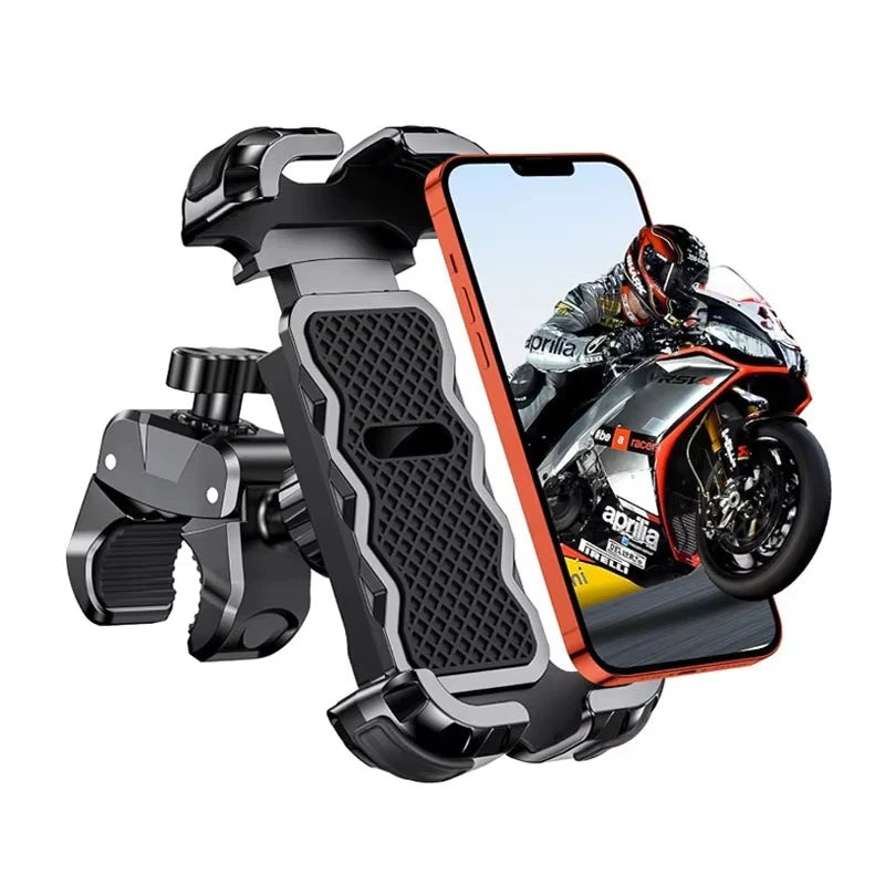 Motorcycle, mountain bike, road bike, stable and adjustable 360° rotatable universal mobile phone stand