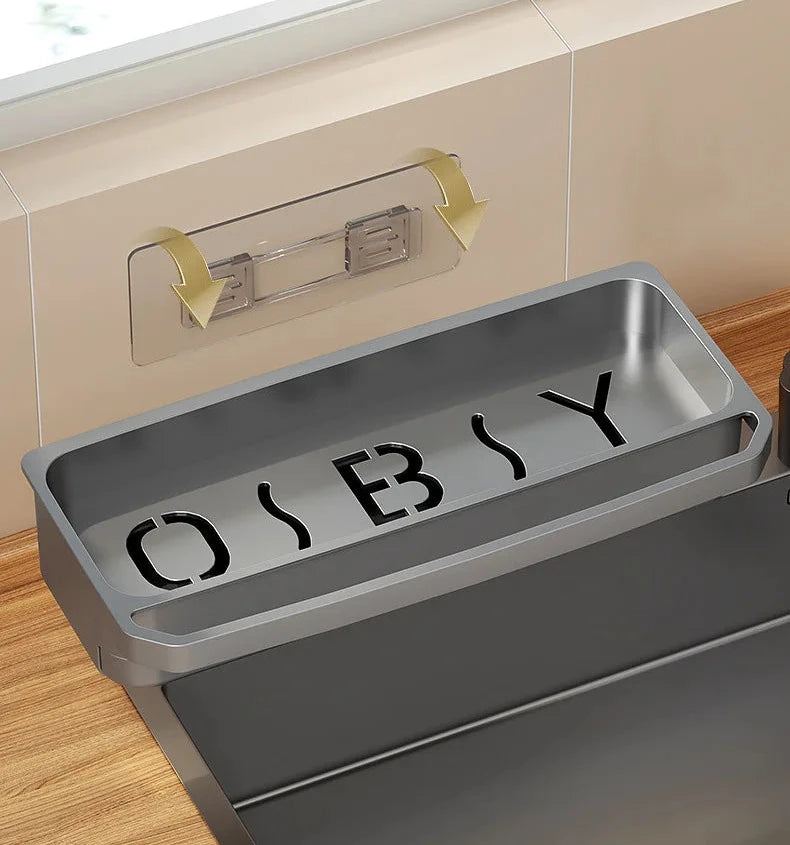 Kitchen Sink Organizer Drain Rack Self-draining