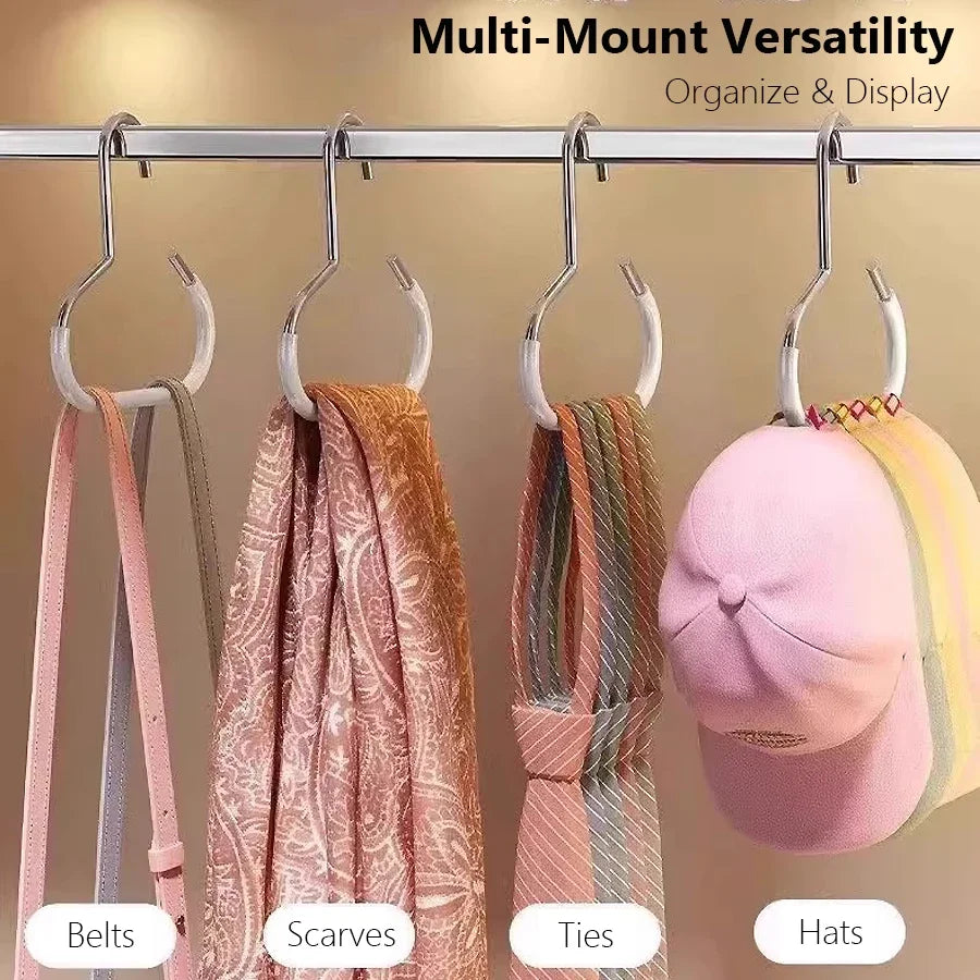 Hook Rack Storage for Hats Caps Ties Scarves & Bags//  Ideal Closet Accessory