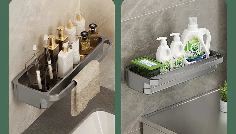 Kitchen Sink Organizer Drain Rack Self-draining