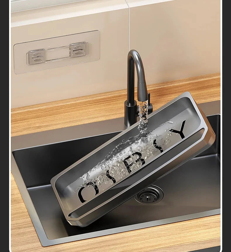 Kitchen Sink Organizer Drain Rack Self-draining