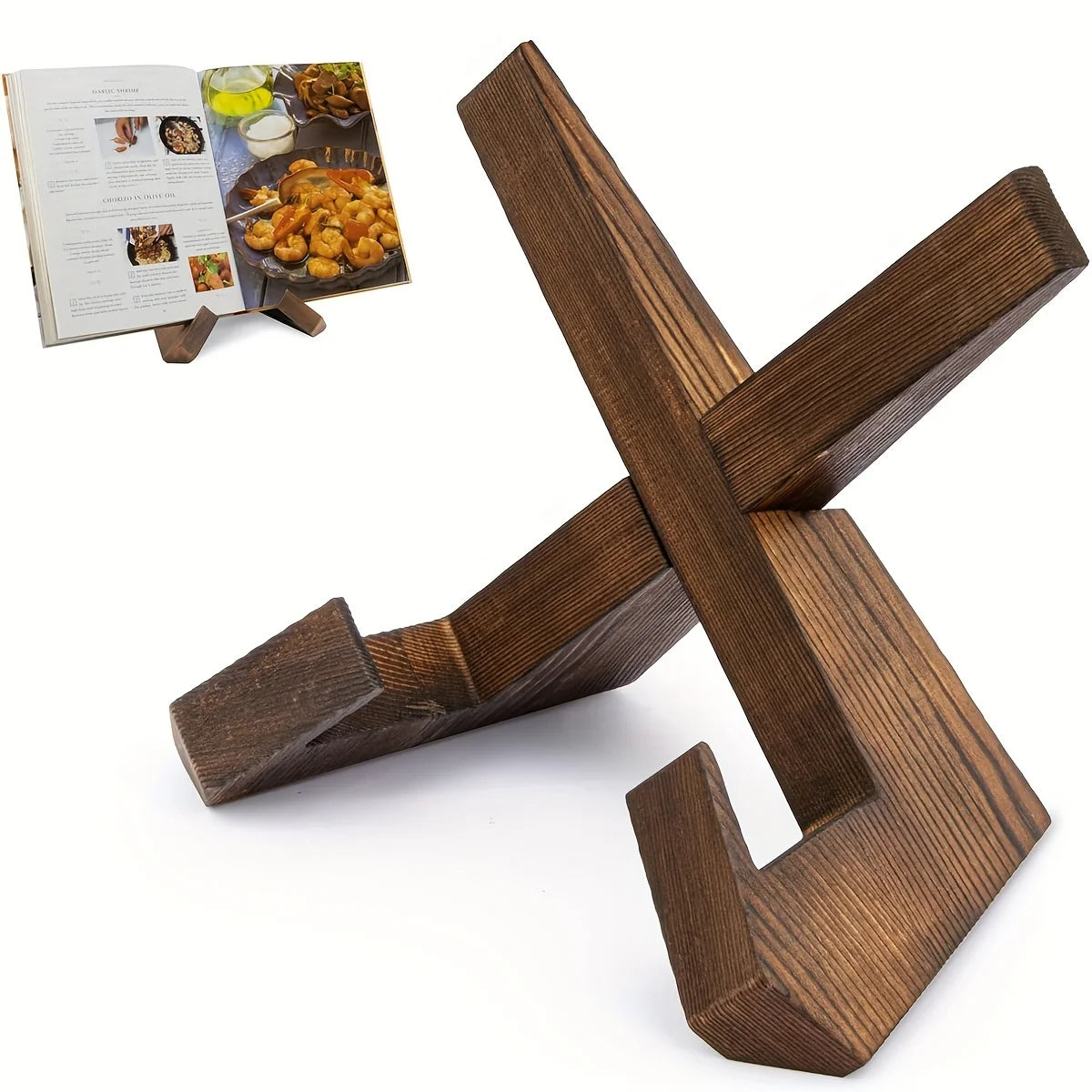 Kitchen Counter Cookbook Bookshelf//  Wooden Cooking Bookshelf